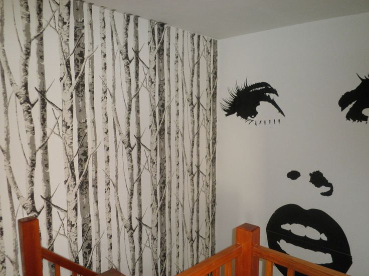 Tree Wallpaper Contemporary Retro Forest Silver Birch Woods White Met