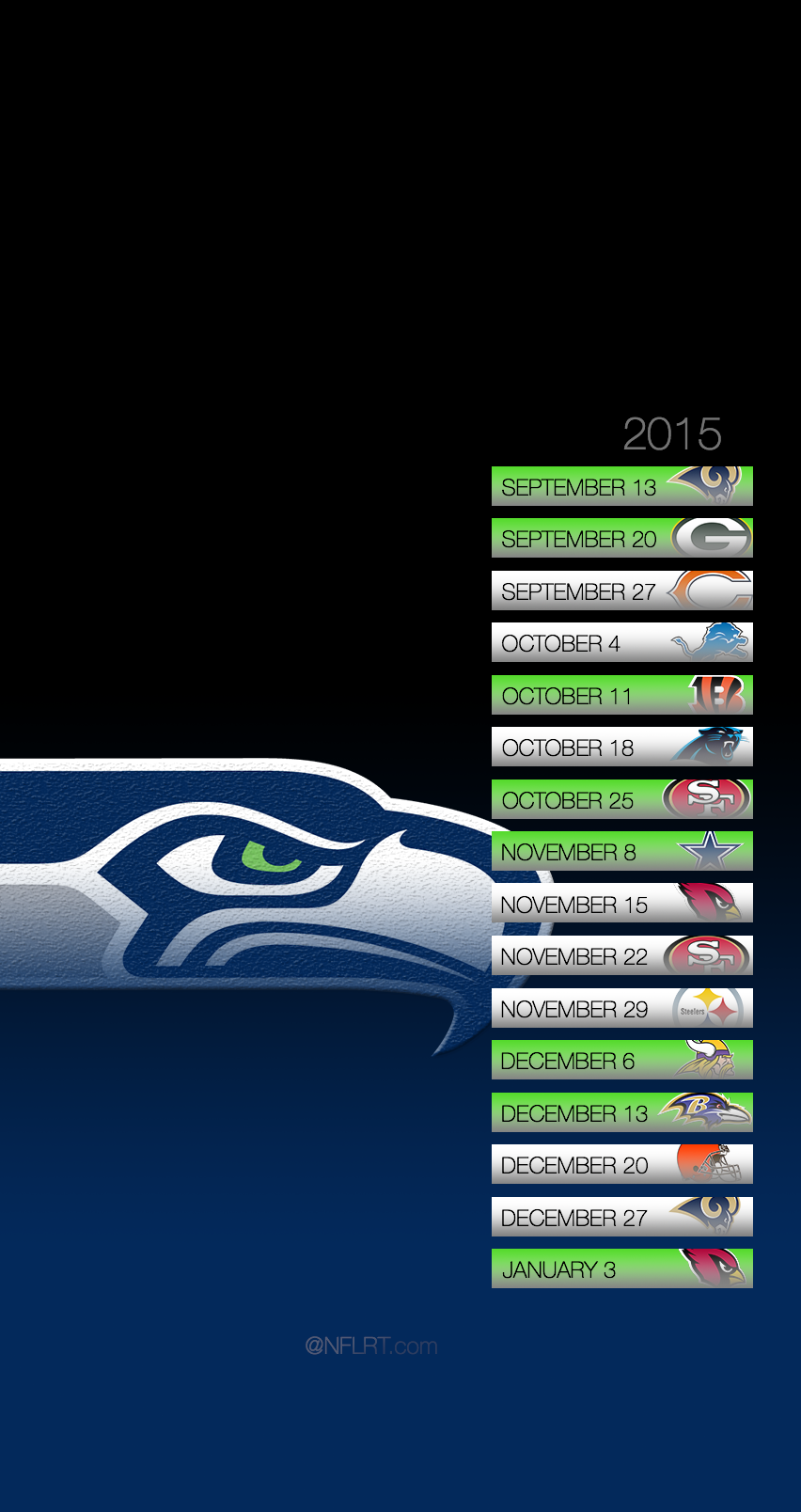 Click For Larger Seahawks Schedule Cell Phone Wallpaper