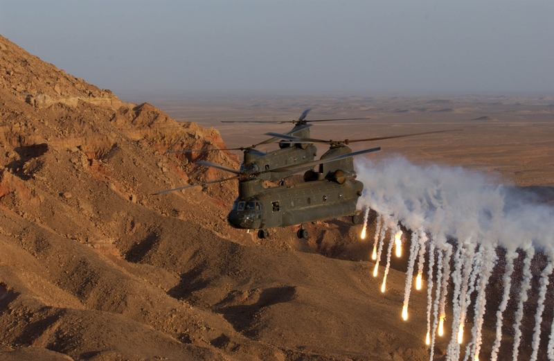 Aircraft Military Helicopters Vehicles Flares Ch47 Chinook Wallpaper