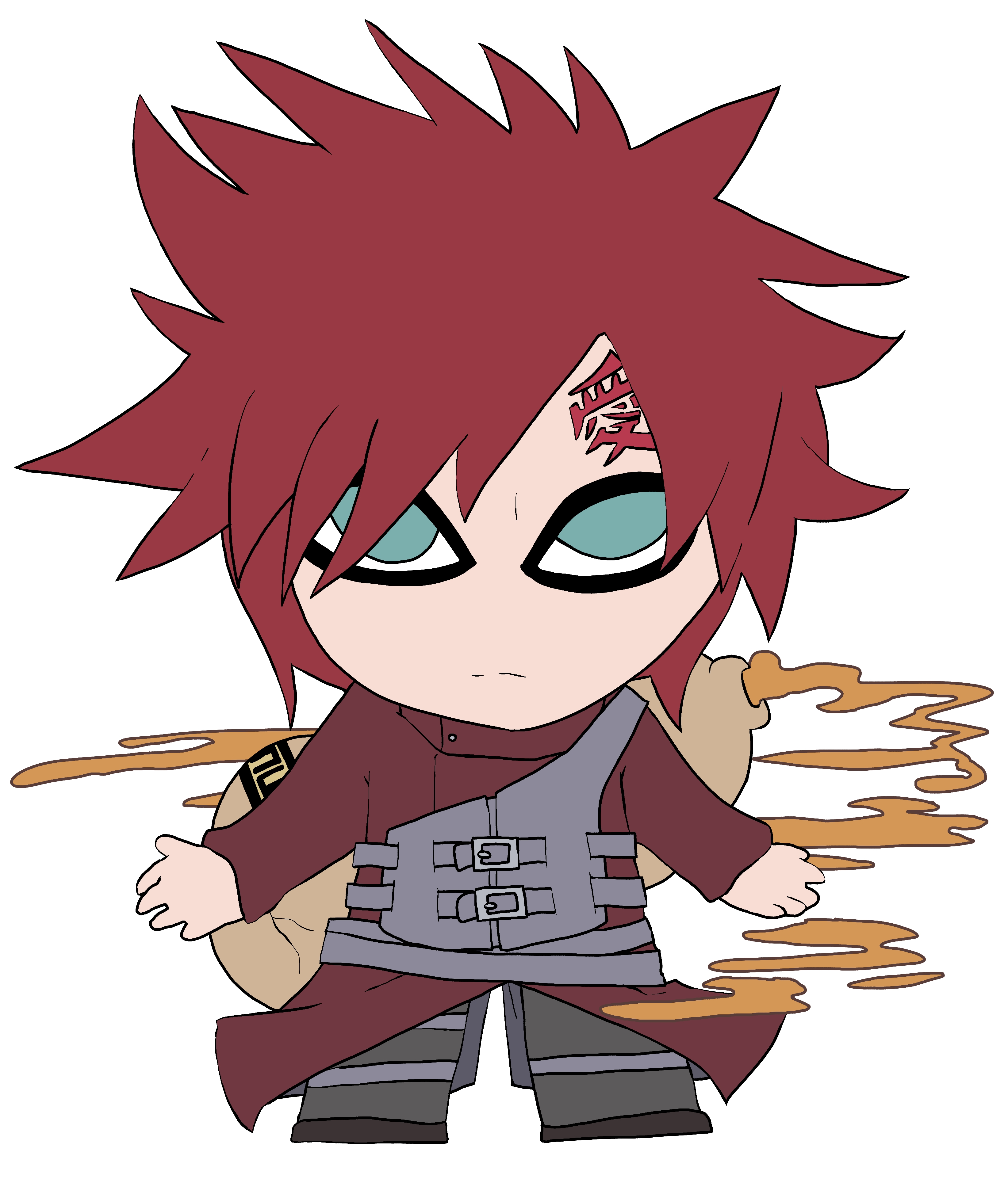Chibi Gaara of the Sand by animereviewguy