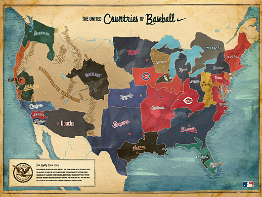 map from the official mlb united countries of baseball site
