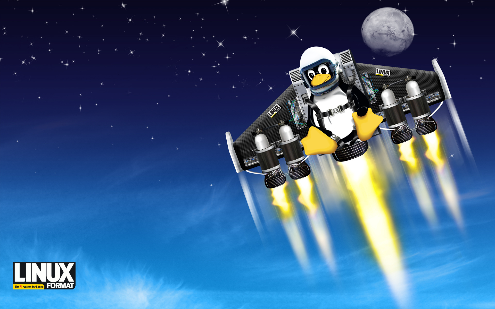 Linux Rocks Wallpaper Tux