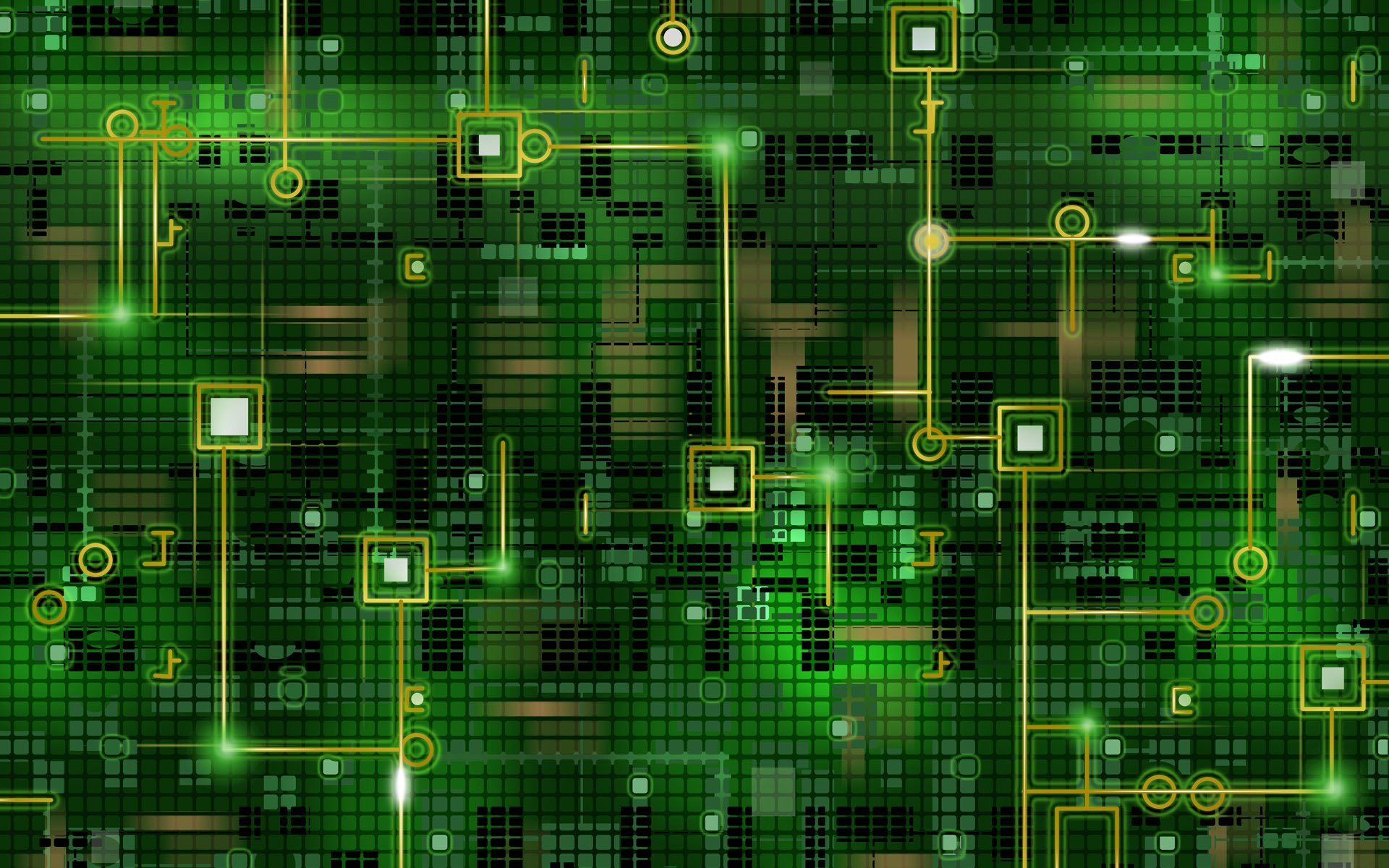 Digital Matrix Neon Background Wallpaper