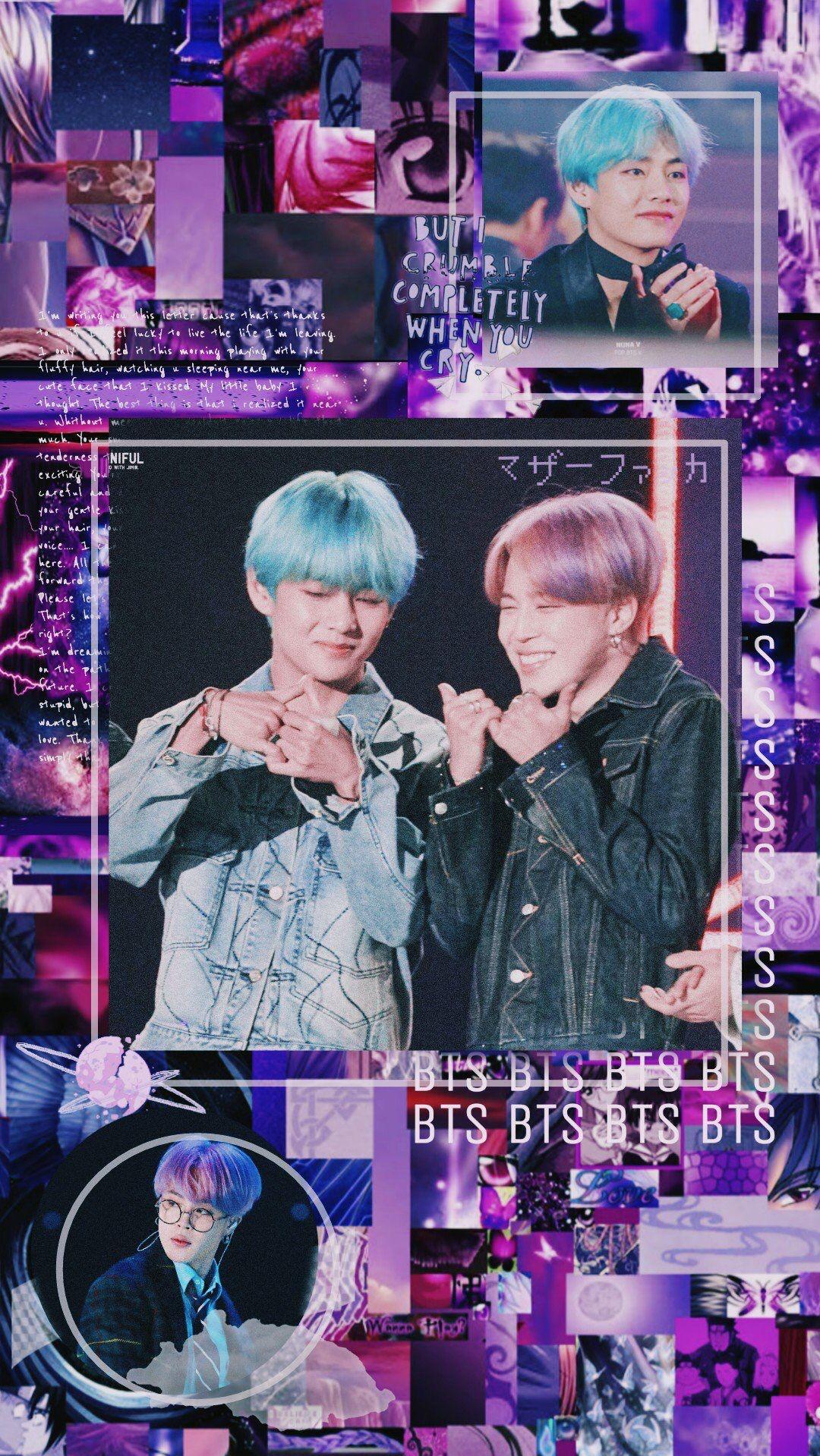 Credits To The Owner Bts Jimin Taehyung Purple Wallpaper