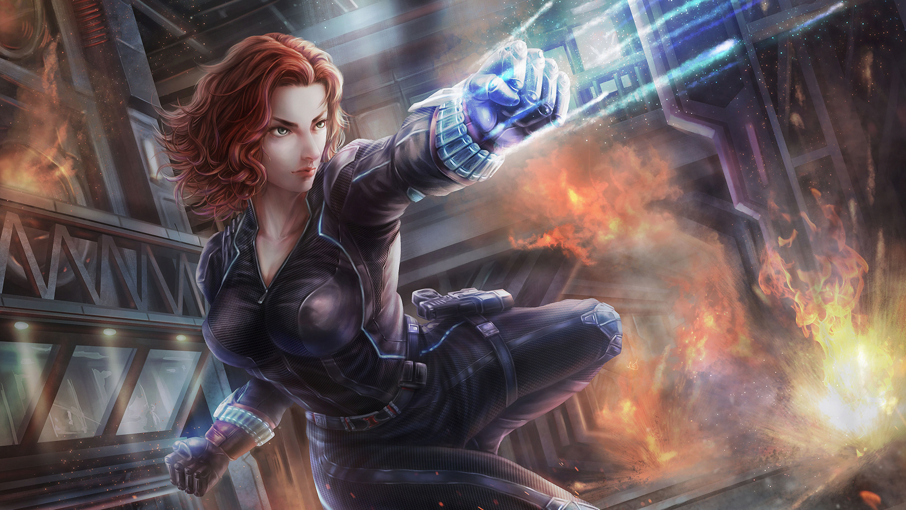 Black Widow Marvel 4k Wallpaper