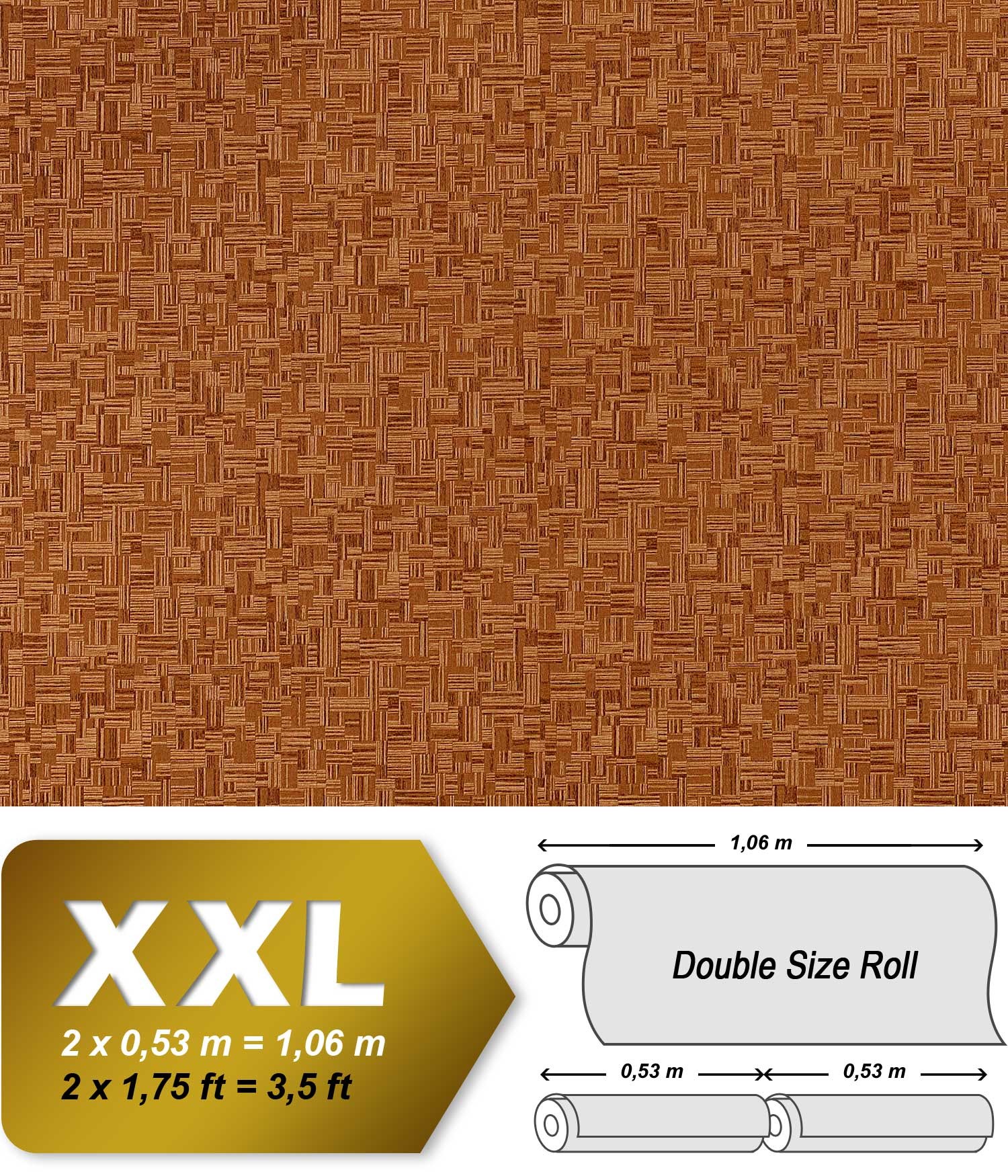 Details about EDEM 951 25 wallpaper non woven bamboo wood look brown