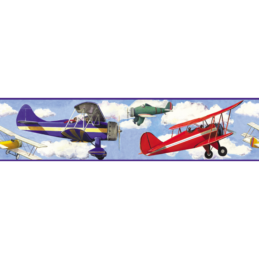 Free download RoomMates Vintage Planes Peel and Stick Wallpaper Border