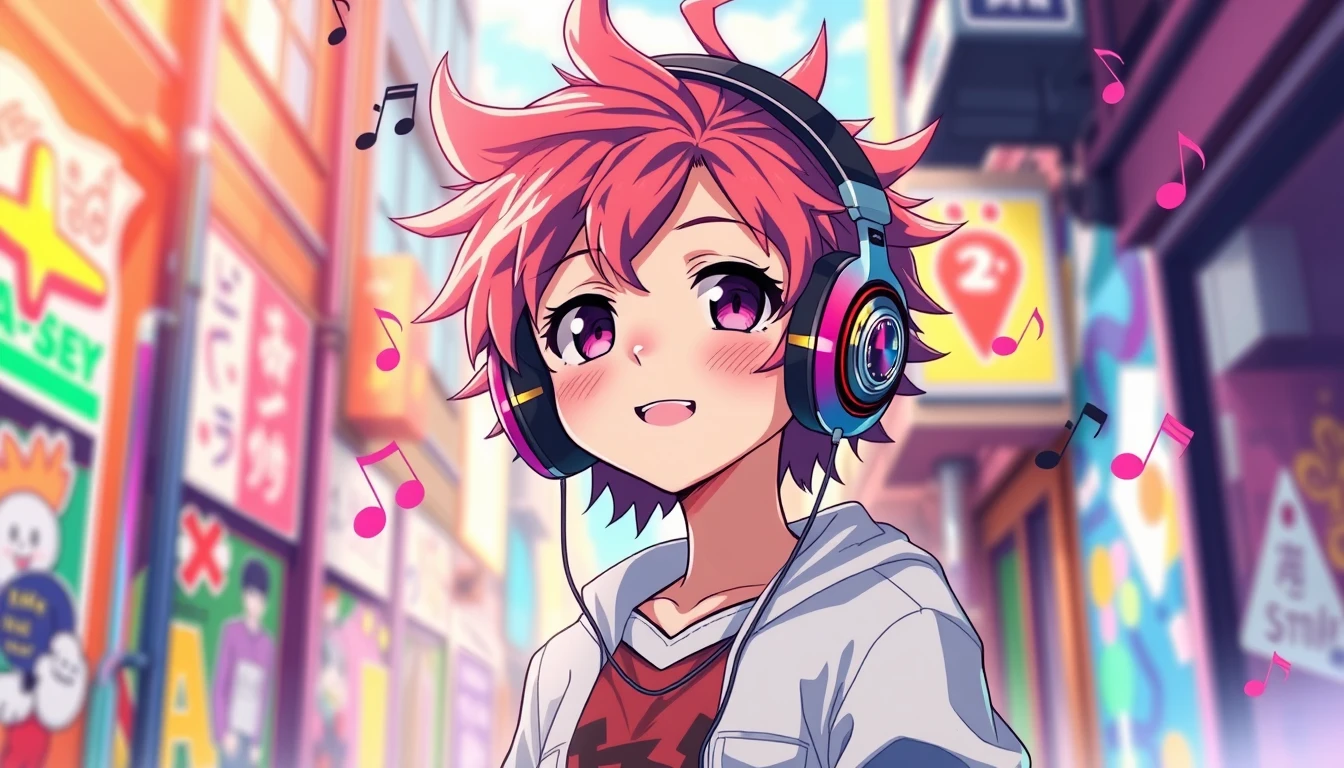 Anime Boy Listening To Music Wallpaper