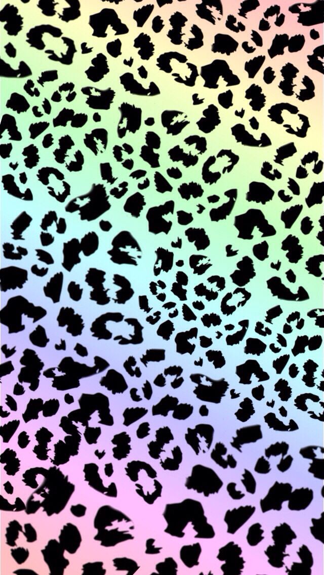 Wallpaper Cheetah Print Heart iPhone