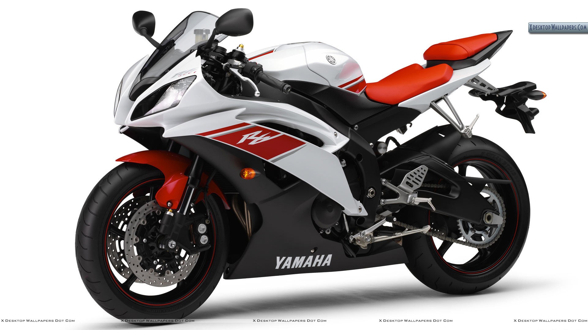 Yamaha YZF R6 White Red Color Wallpaper