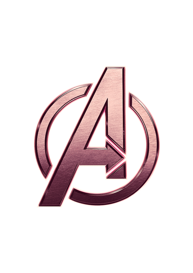Avengers Logo Pink Marvel Wall Art Wallpaper