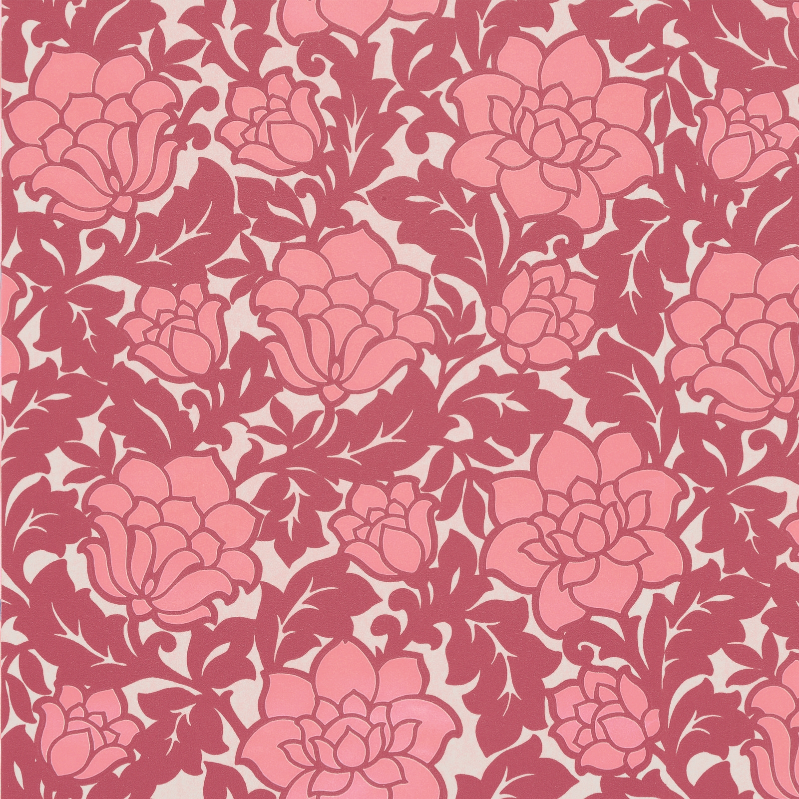 Akoya Shimmer Bloom Raspberry Wine Wallpaper By Grandeco Galerie