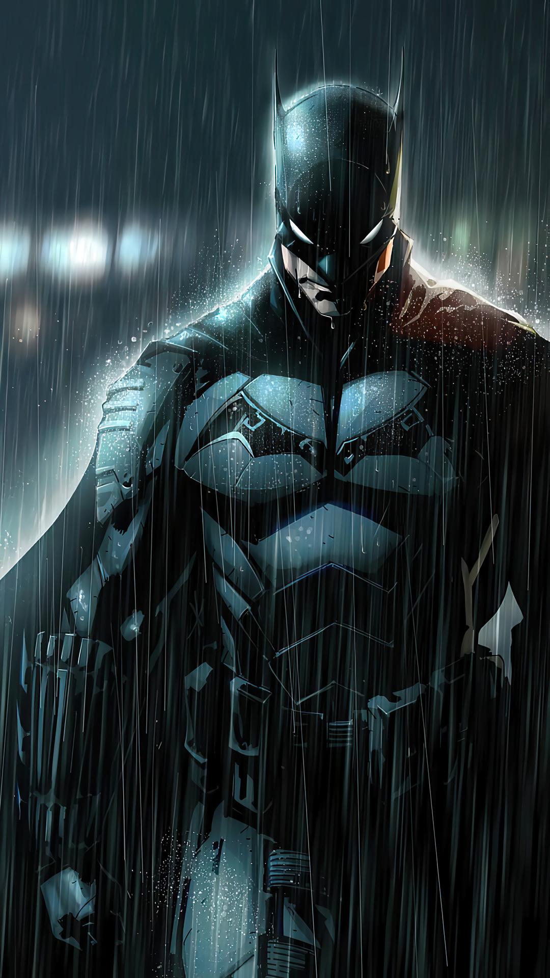 The Batman Movie In Rain Ics Art HD 4k Wallpaper