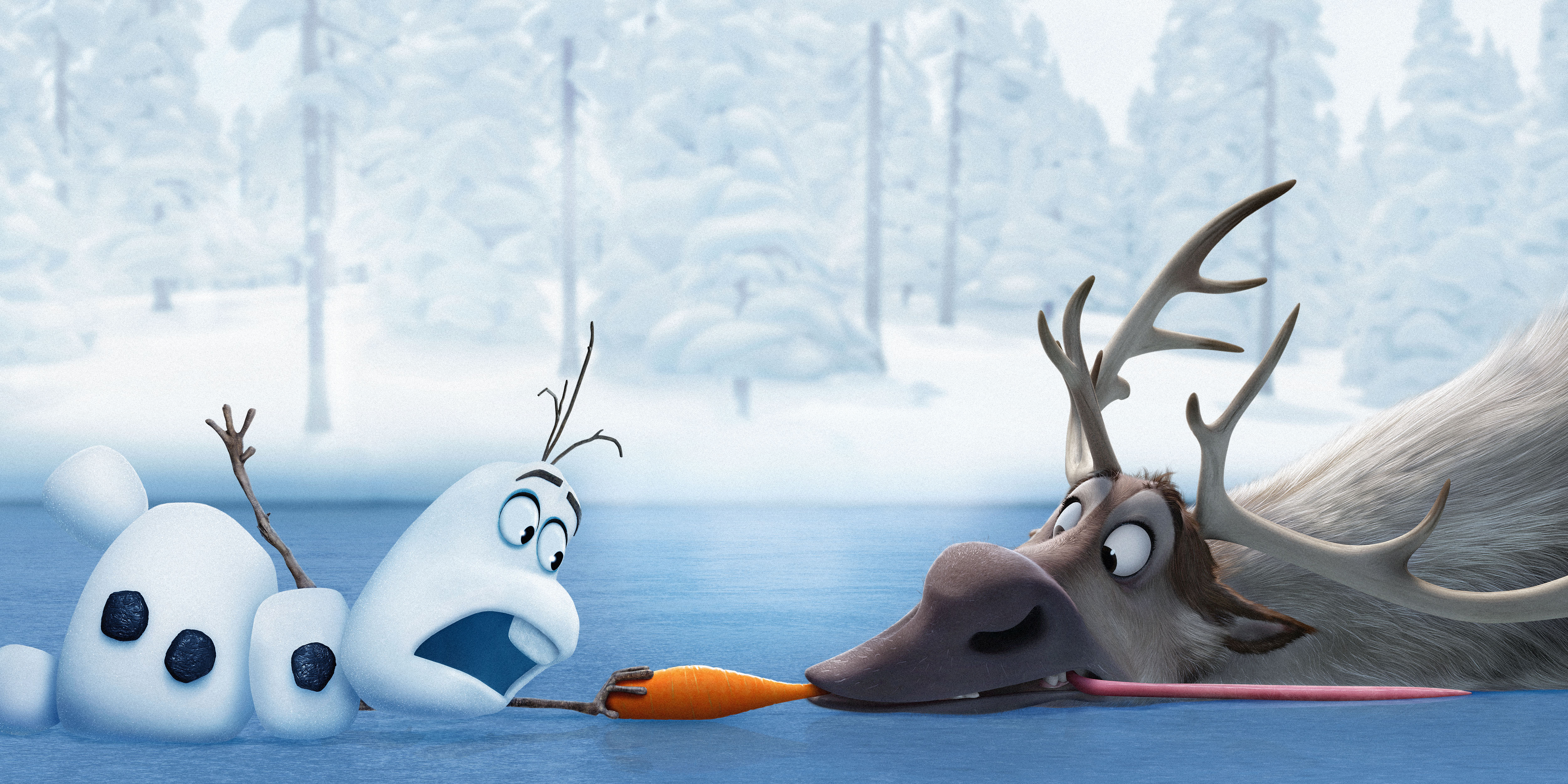 Frozen Juegos Sven Y Olaf Con La Zanahoria Descargar Fondos De