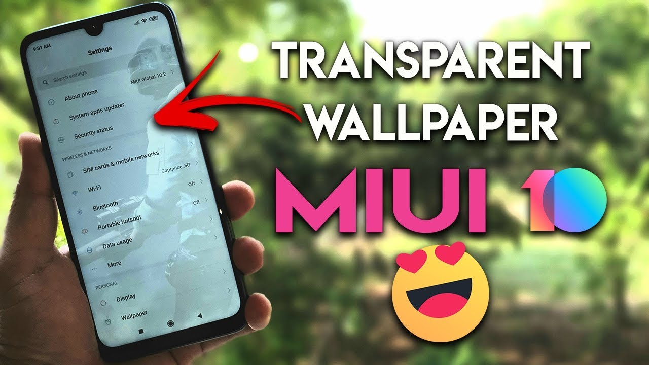Get Transparent Wallpaper On Miui Background