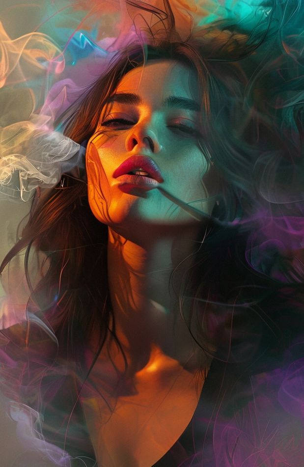 Girl Smoking Wallpaper
