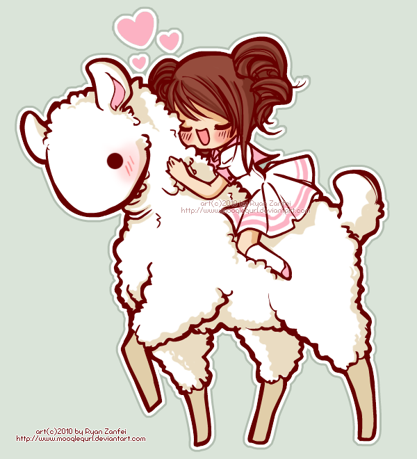 Cute Cartoon Llama Wallpaper Albino Love By