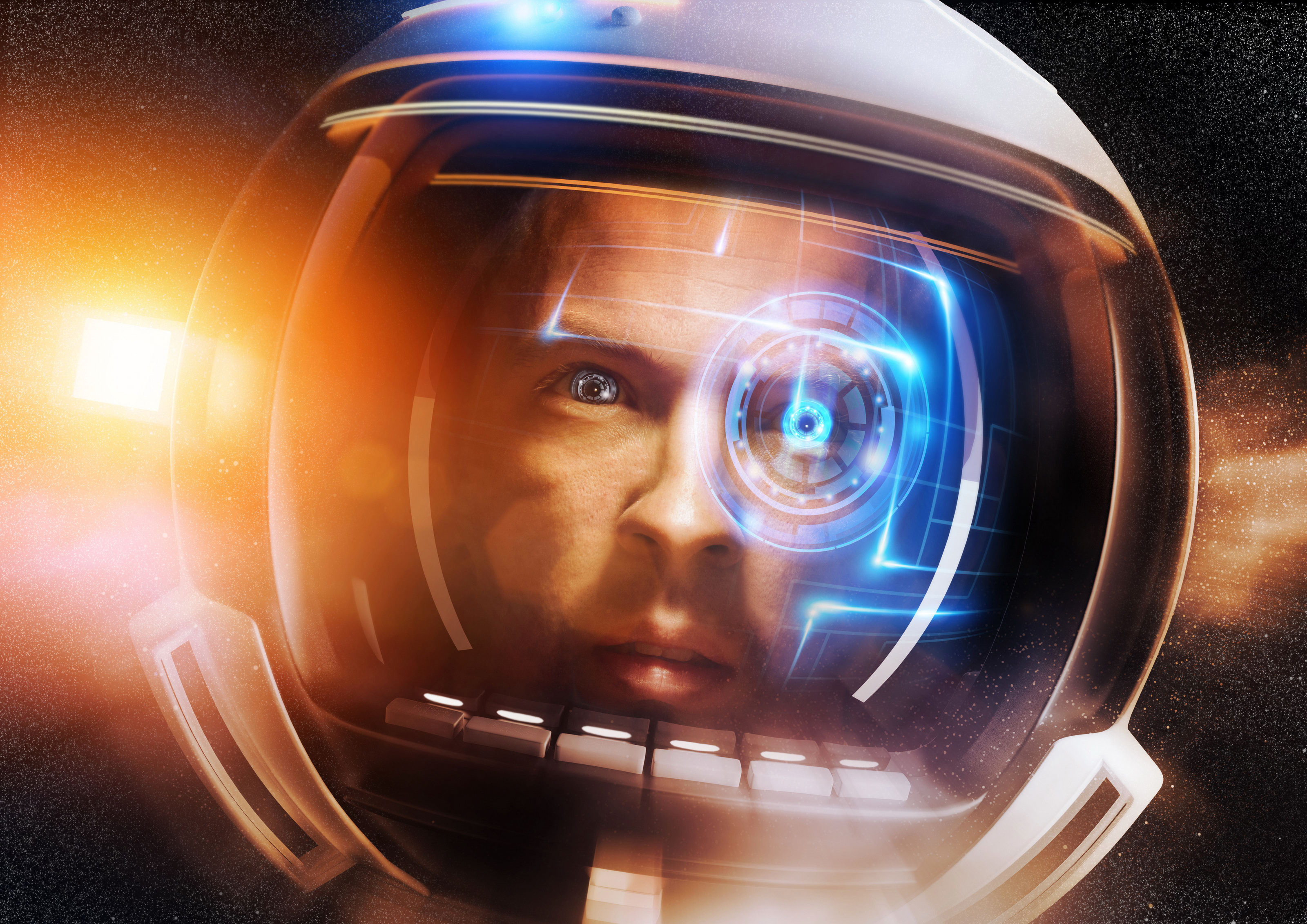 Astronaut Man Fantasy Space Myky Way Stars HD Wallpaper