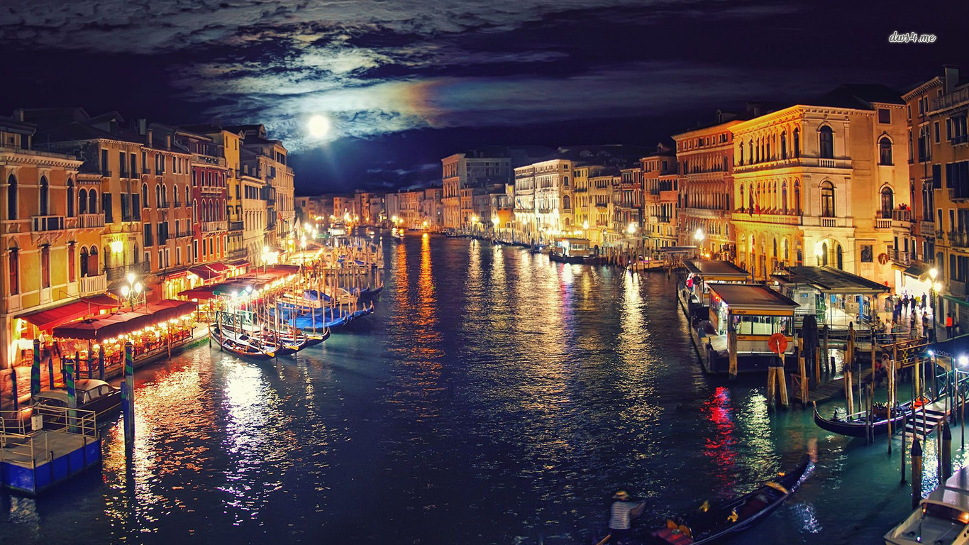 Venice At Night Wallpaper On