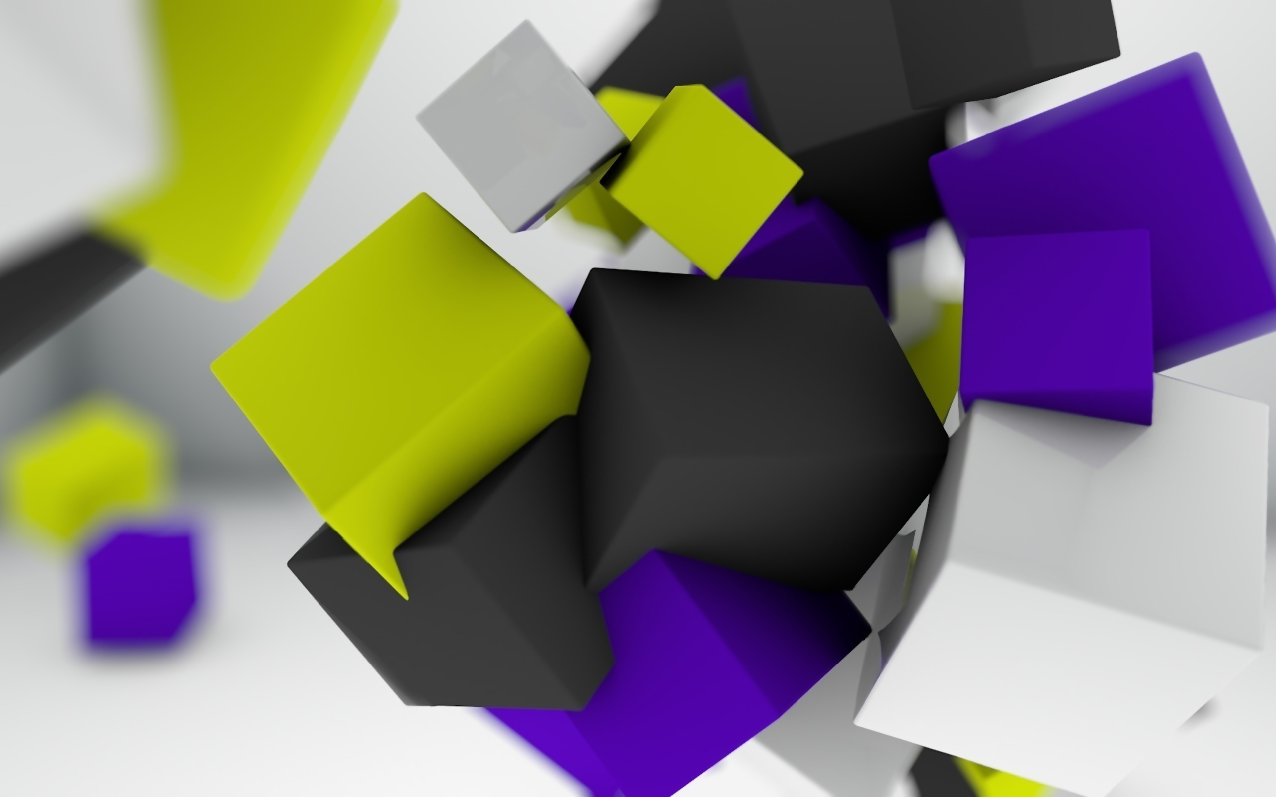 Color cubes digitalart 3D abstract 2560x1600