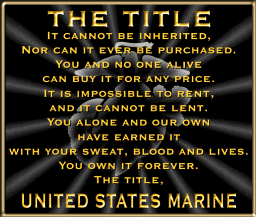 Thanks To The Marine Corps And All Soldiers Who Is Fighting For