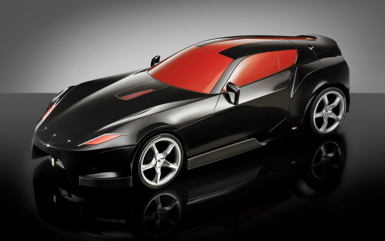 Black Ferrari Prototype Wallpaper Full HD