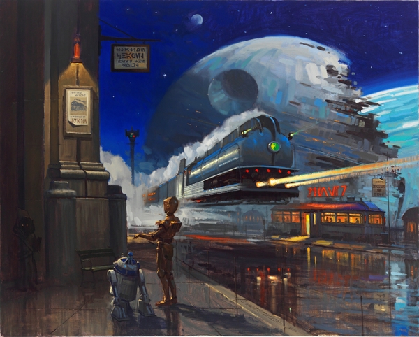 Star Wars C3po Trains Death R2d2 Dinner Jawas Wallpaper