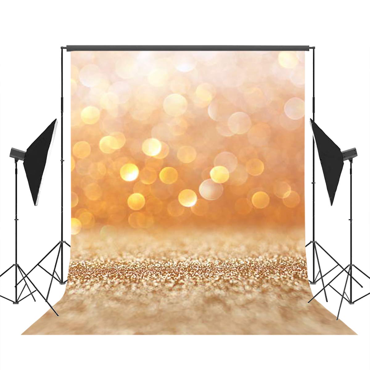 Amazon Mocsicka Gliiter Sequin Backdrop Vinyl Golden