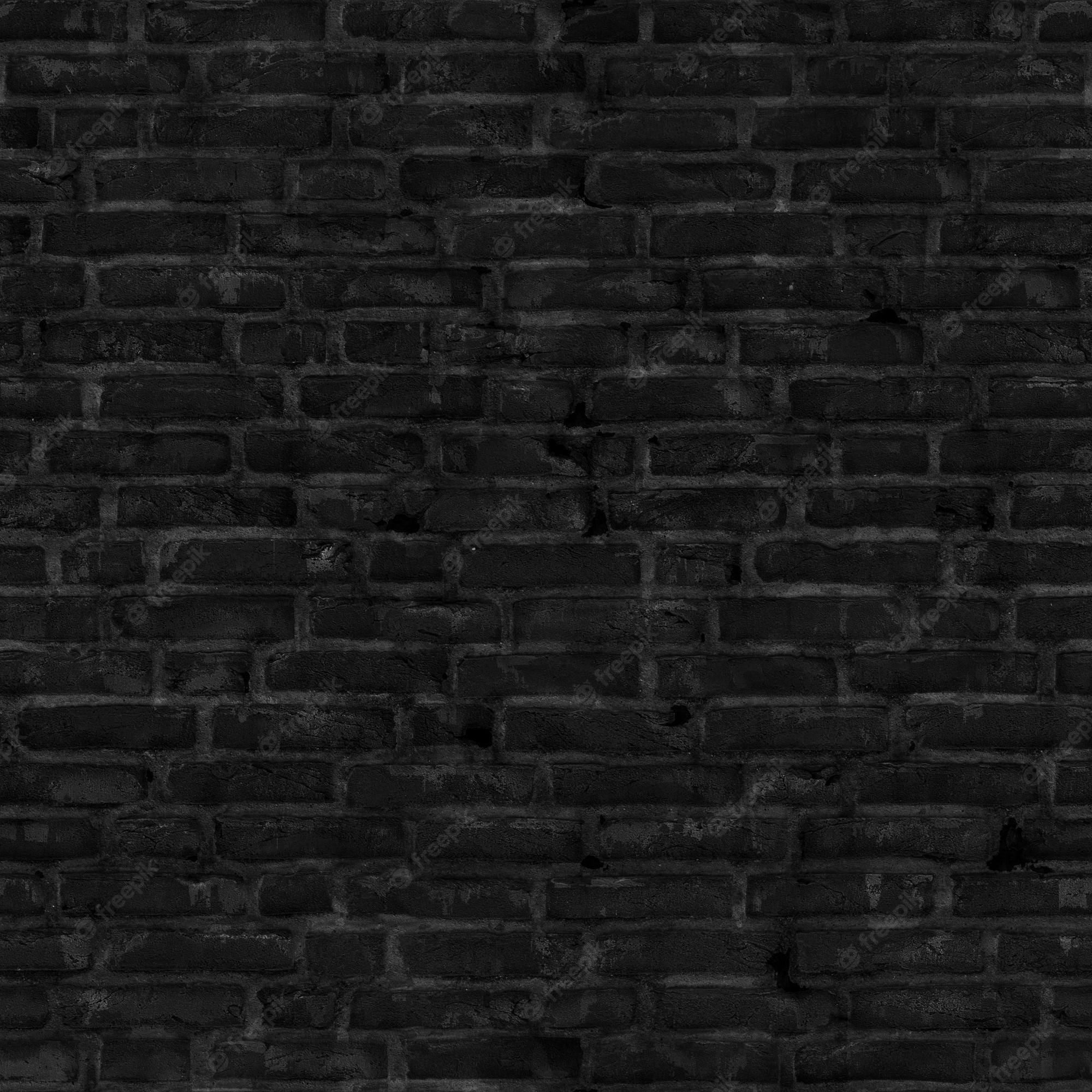 Premium Photo Black Brick Wall Textured Background