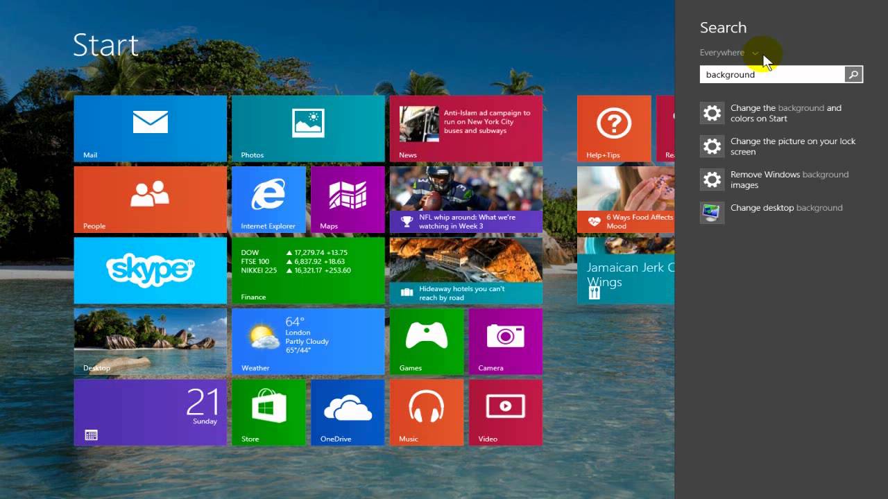 Bạn muốn tìm những thay đổi nền màn hình Start mới mẻ, giúp Windows 8.1 của bạn trở nên thú vị hơn? Hãy xem ngay hình ảnh liên quan đến từ khóa \