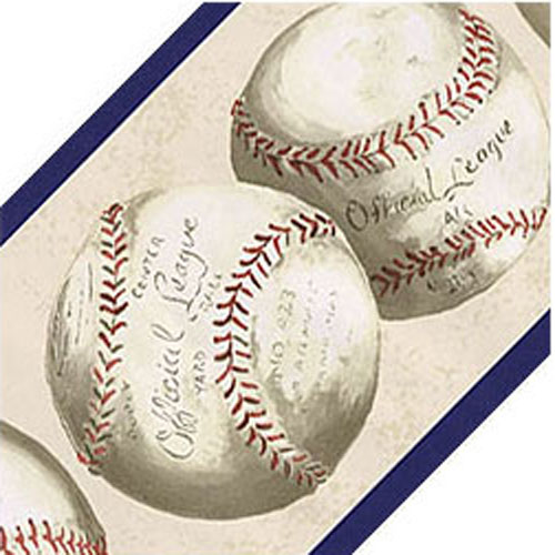 Signed Baseballs Prepasted Border   Autographed Memorabilia Wall