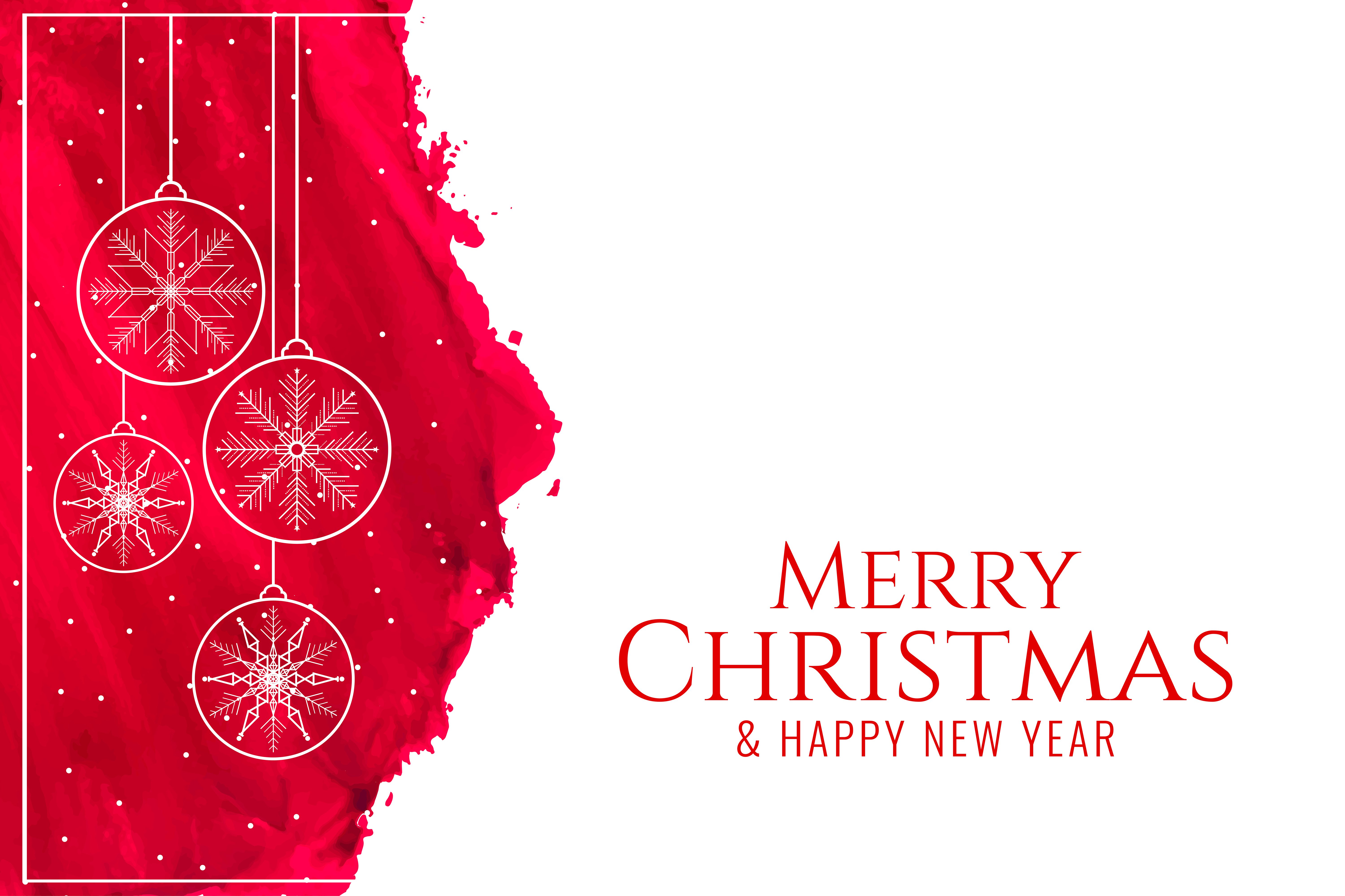 Merry Christmas and Happy New Year 2020 4K wallpaper 6000x4000