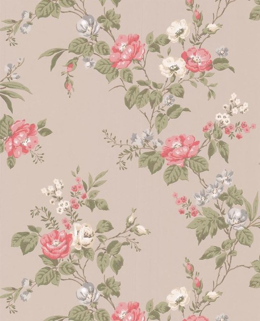 Free download Cottage Garden Wallpaper TaupeRaspberry Contemporary ...