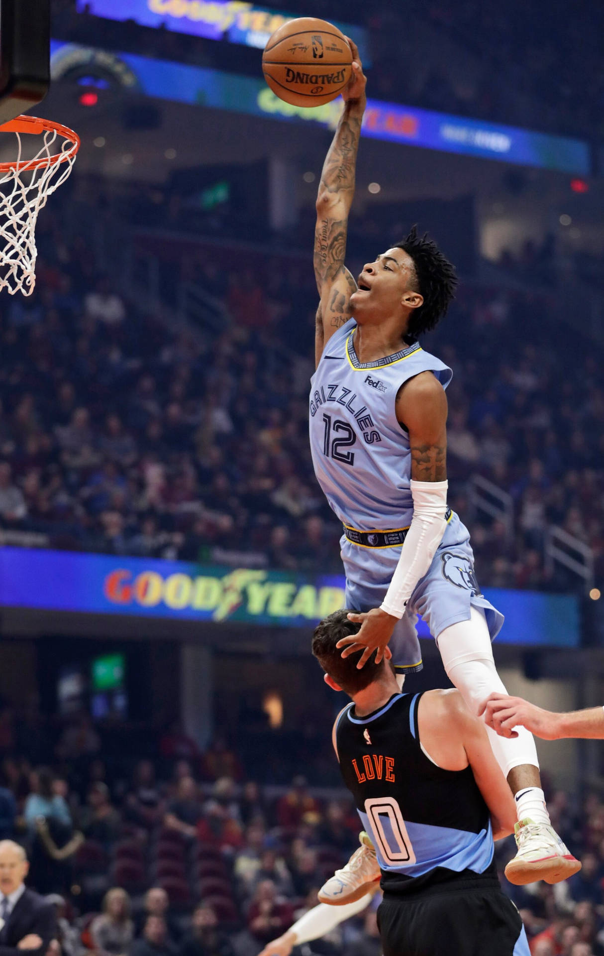 Ja Morant Dunk Over Love Wallpaper