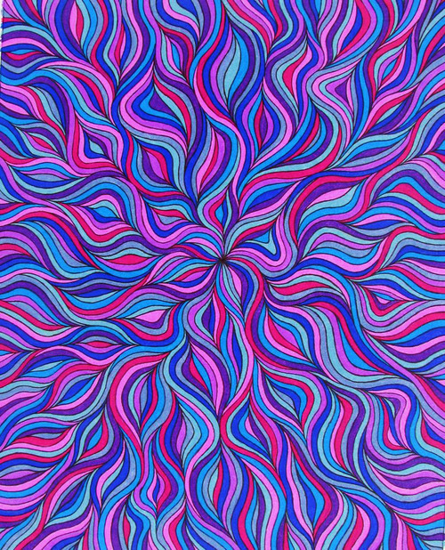 Premium Photo | Groovy psychedelic abstract wavy decorative funky background  hippie trendy design 3d illustration