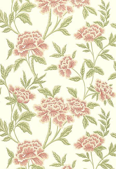 Wallcovering Wallpaper Whitney Floral In Petal Schumacher