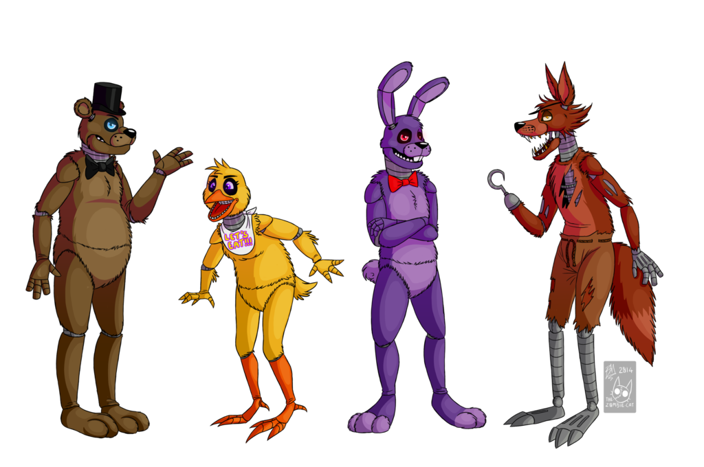 The Fnaf Gang By Drzombiefox