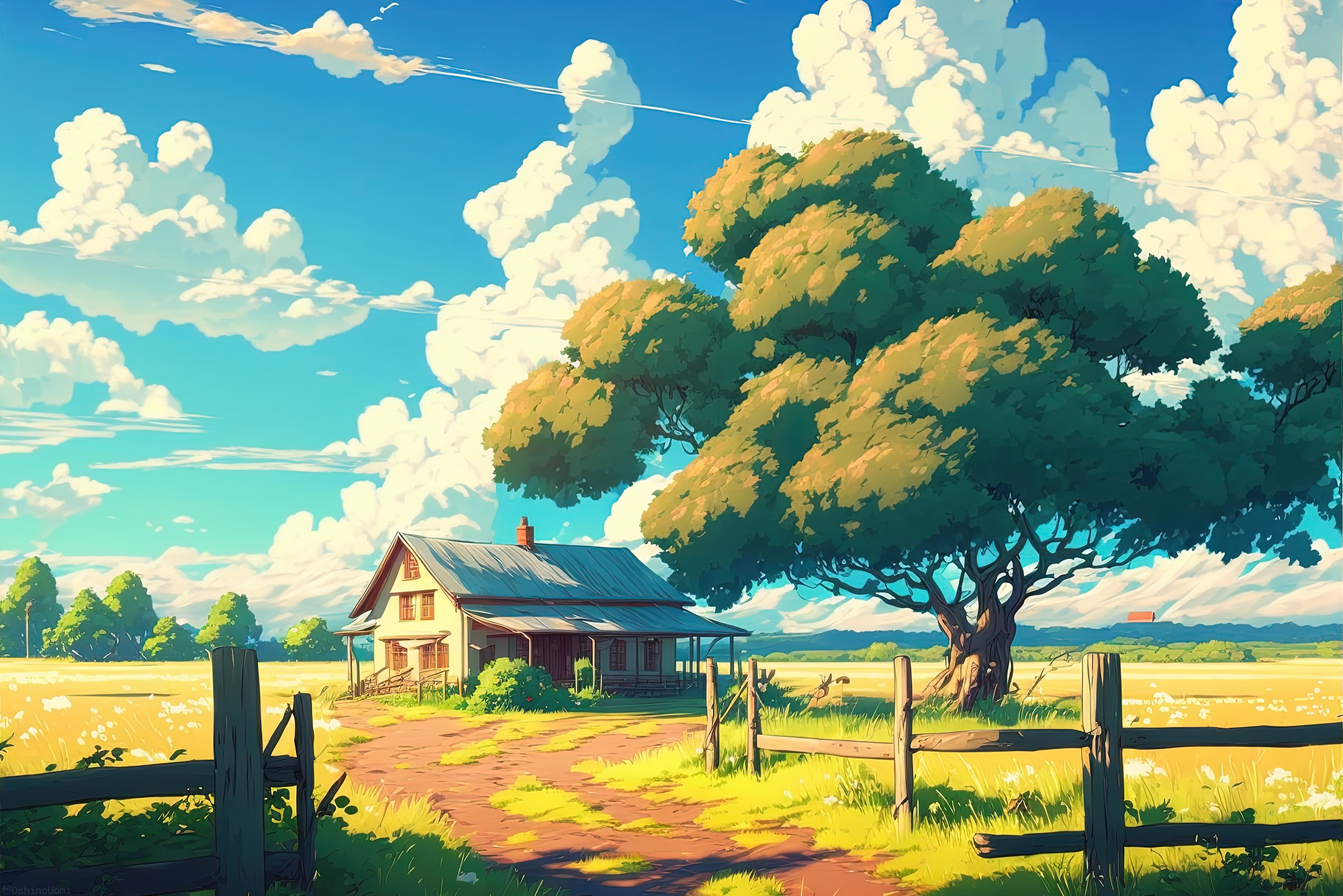 Anime Landscape HD Wallpaper By Uomi