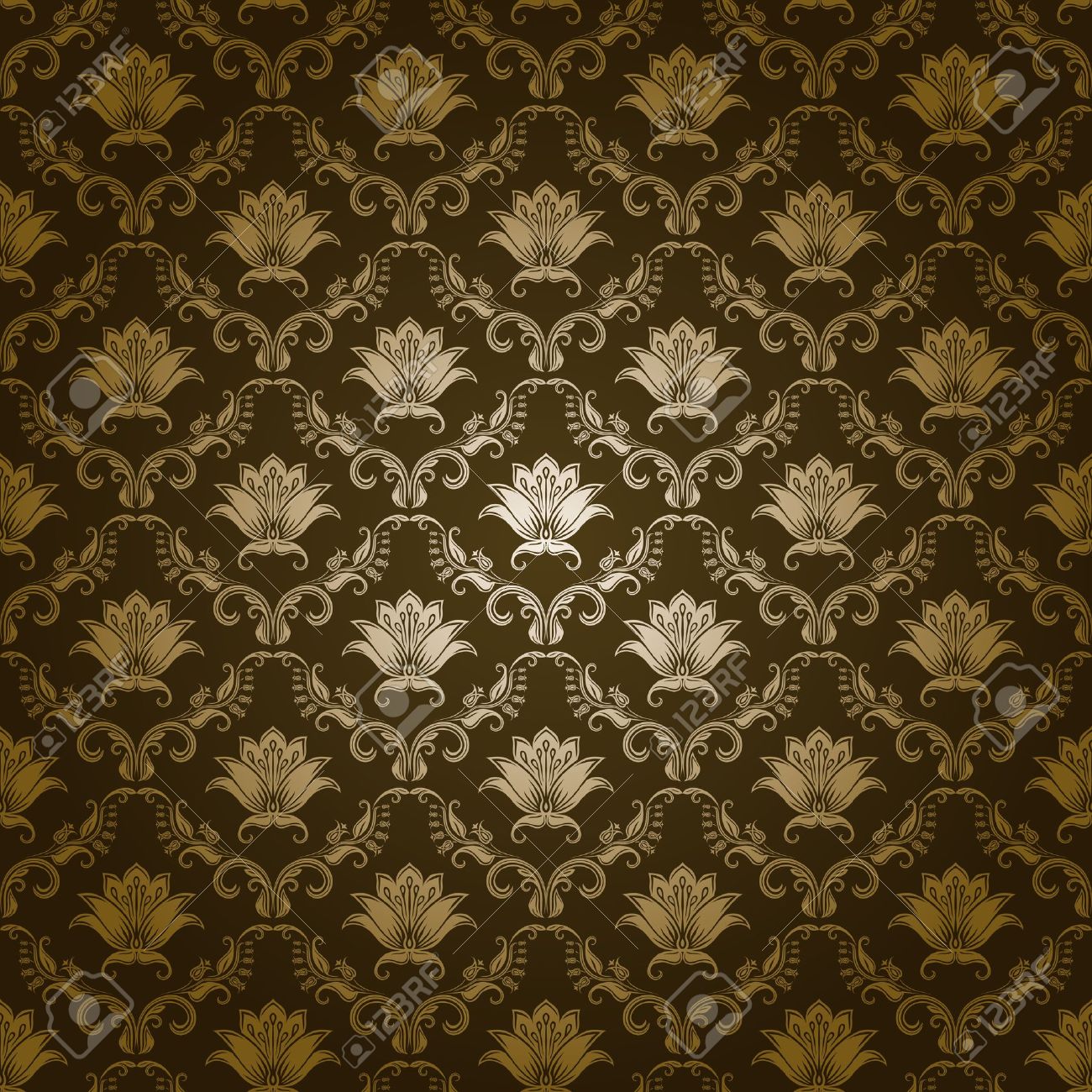 Damask Seamless Floral Pattern Royal Wallpaper Flowers On A