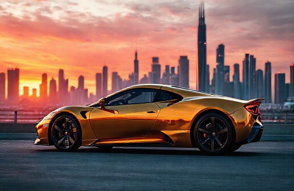 Cool Gold Cars Wallpaper