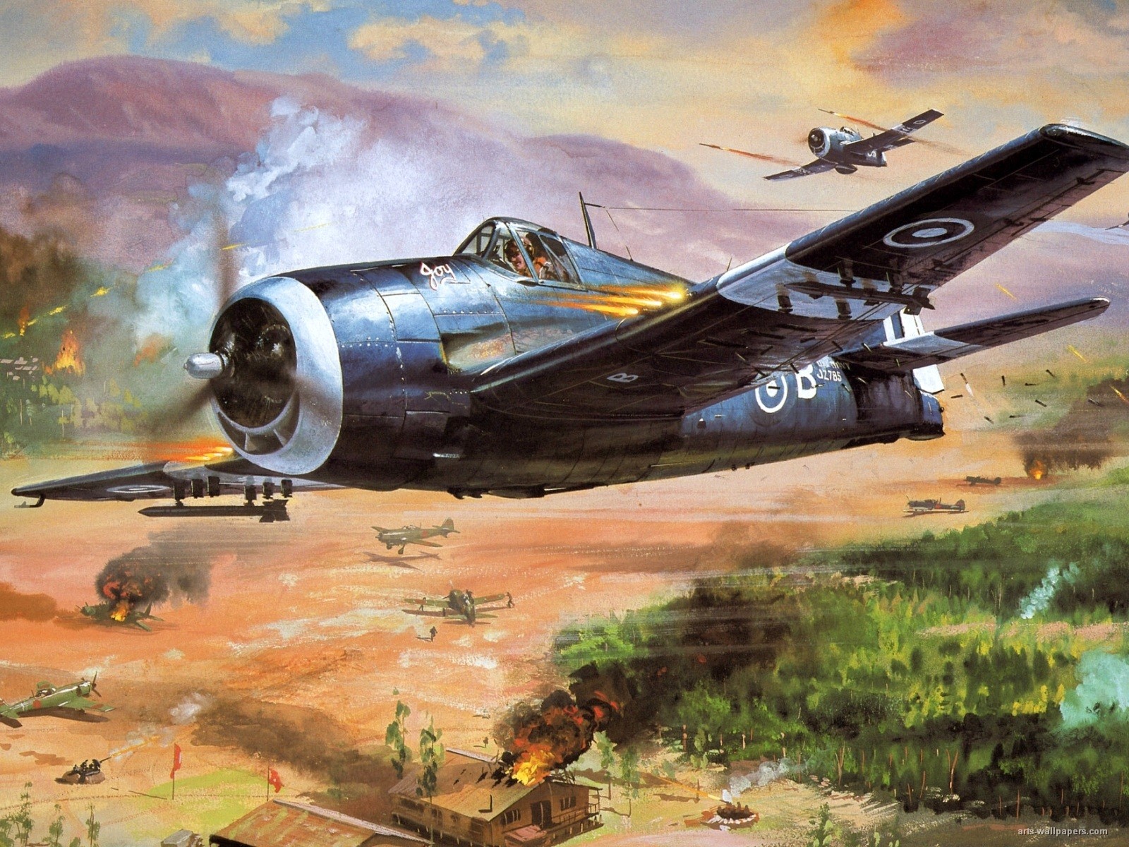 Patriotic War Aircraft Paintings Of World Planes