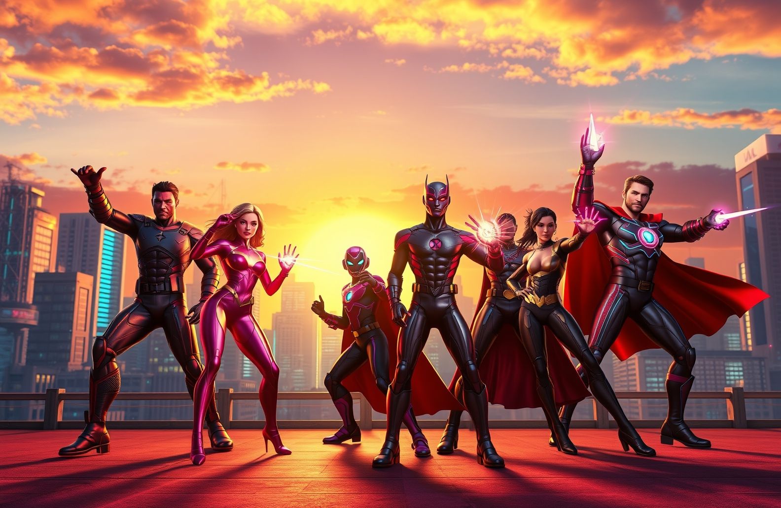 3d Super Heroes Wallpaper