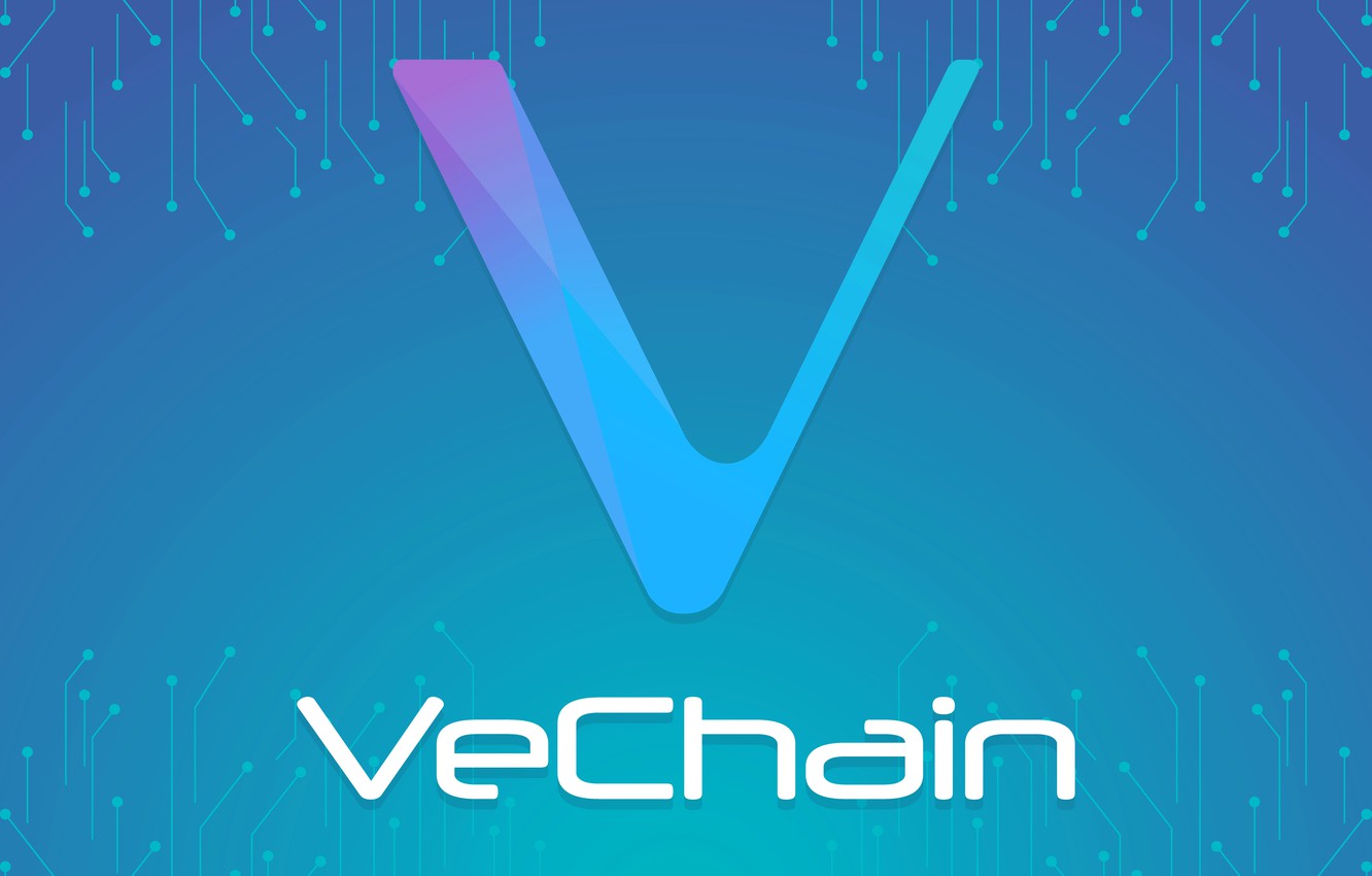 Wallpaper Logo Turquoise Fon Vechain Vet Image For