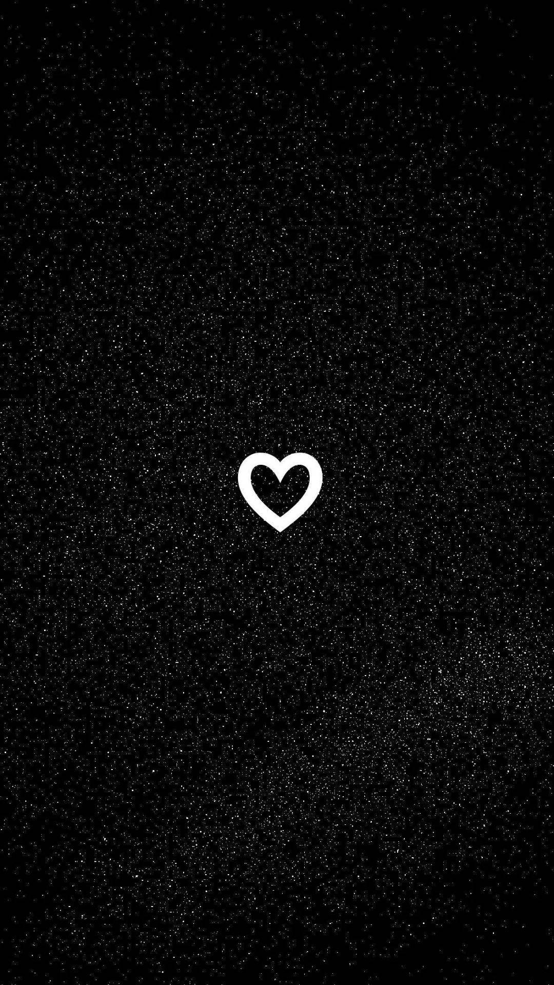 Black Heart Background Wallpaper