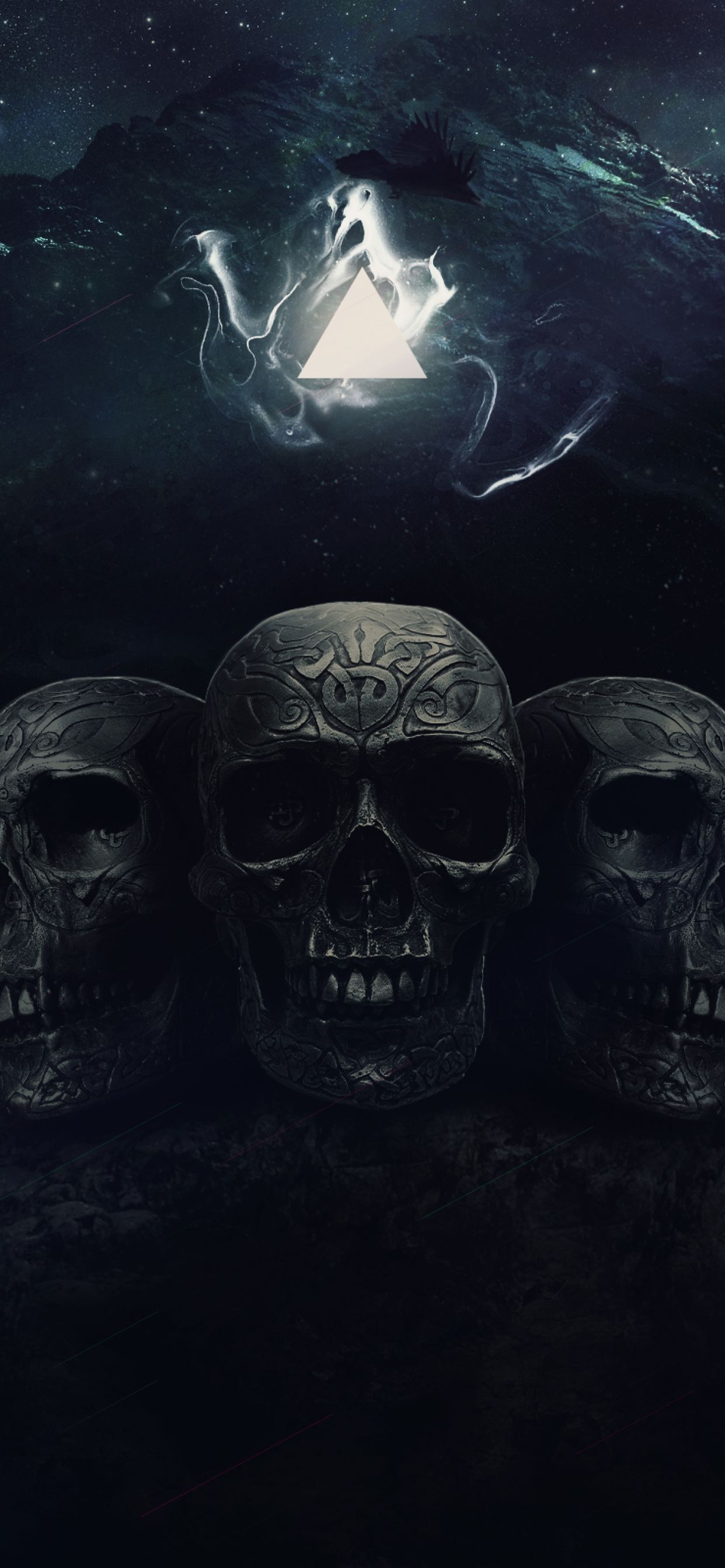 Scary Skulls iPhone Wallpaper On