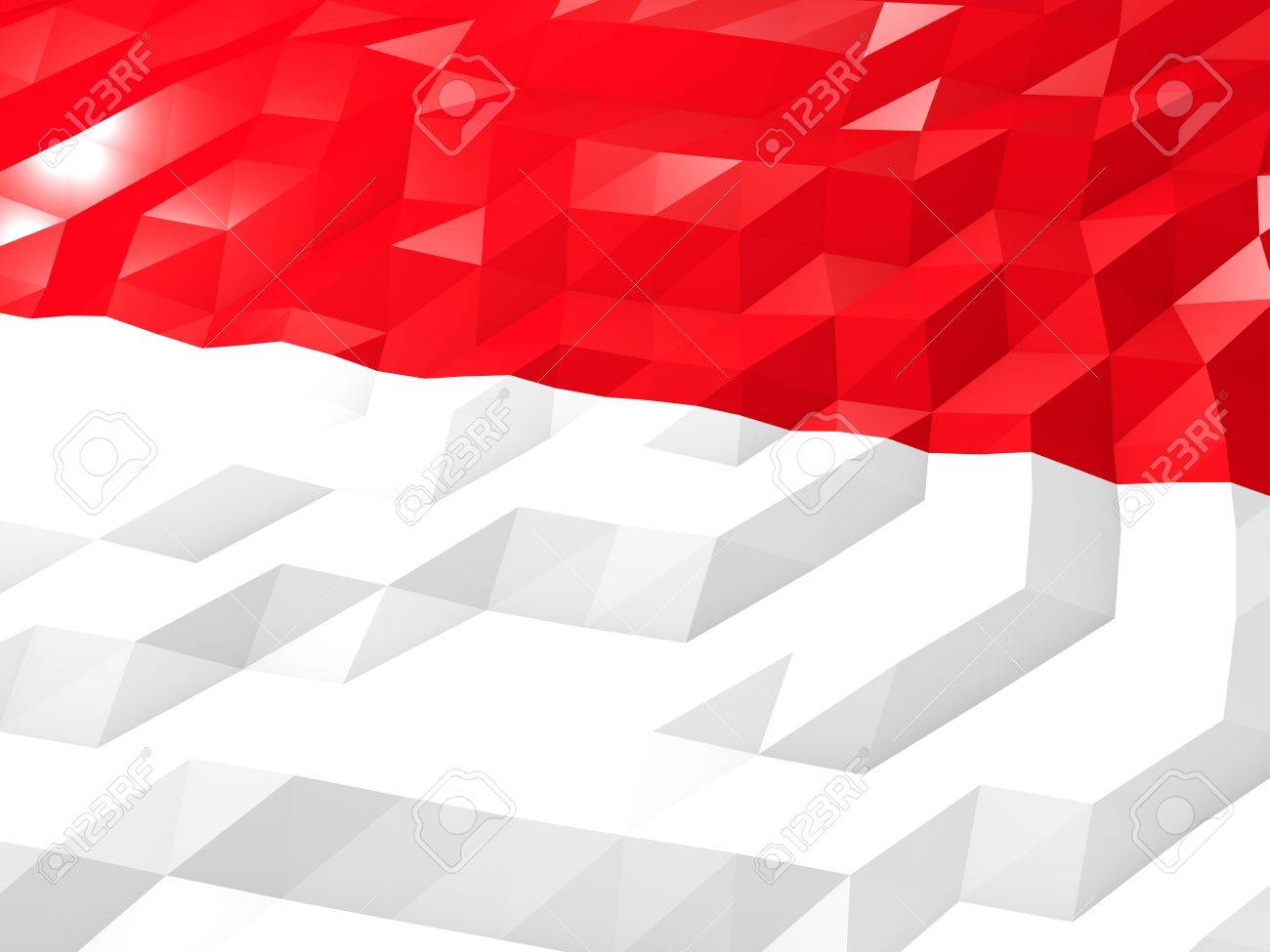 Flag Of Indonesia 3d Wallpaper Illustration National Symbol