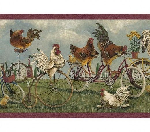 French Country Wallpaper Image Of Rooster Border Online