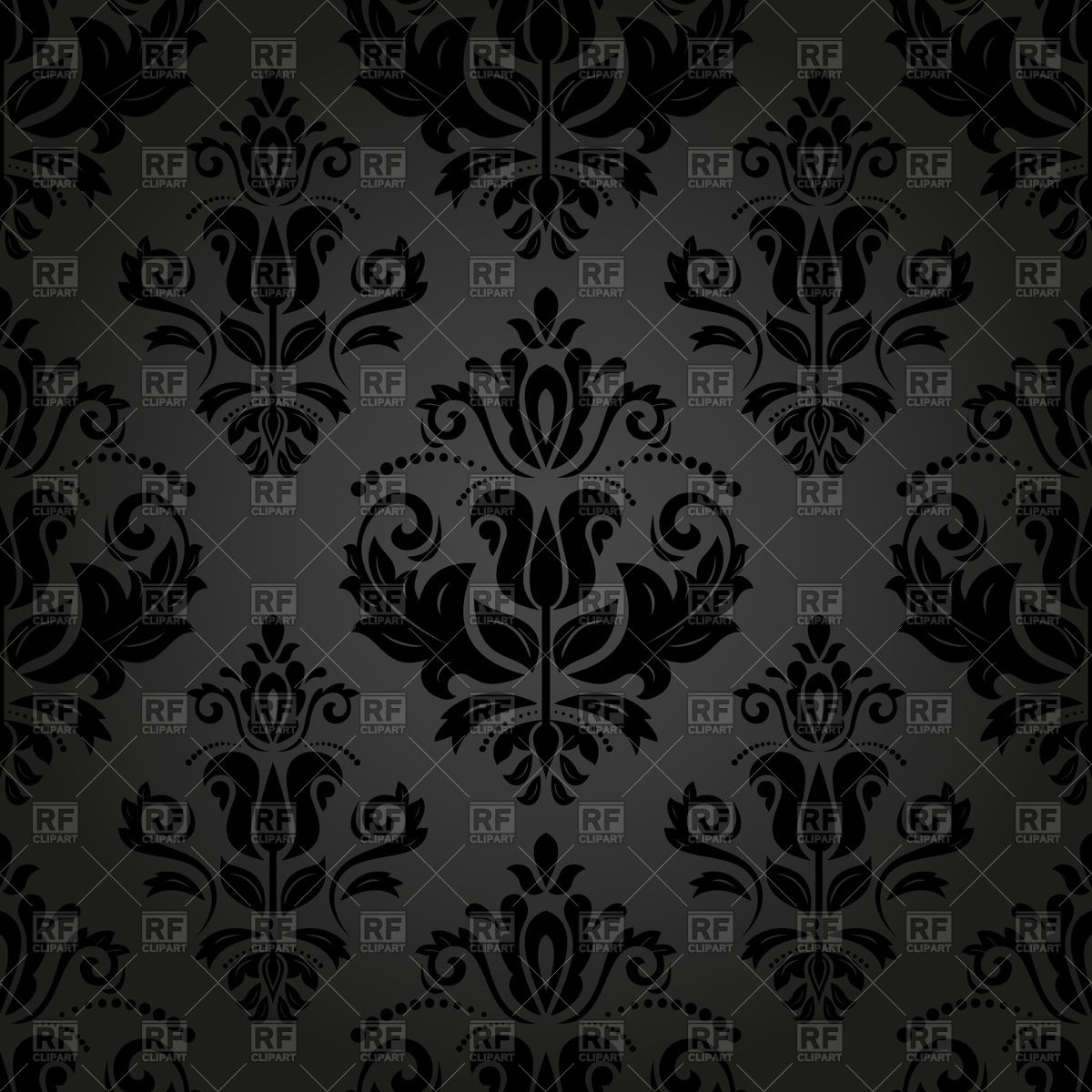 Black Rich Pattern Seamless Abstract Background Vector Image Of