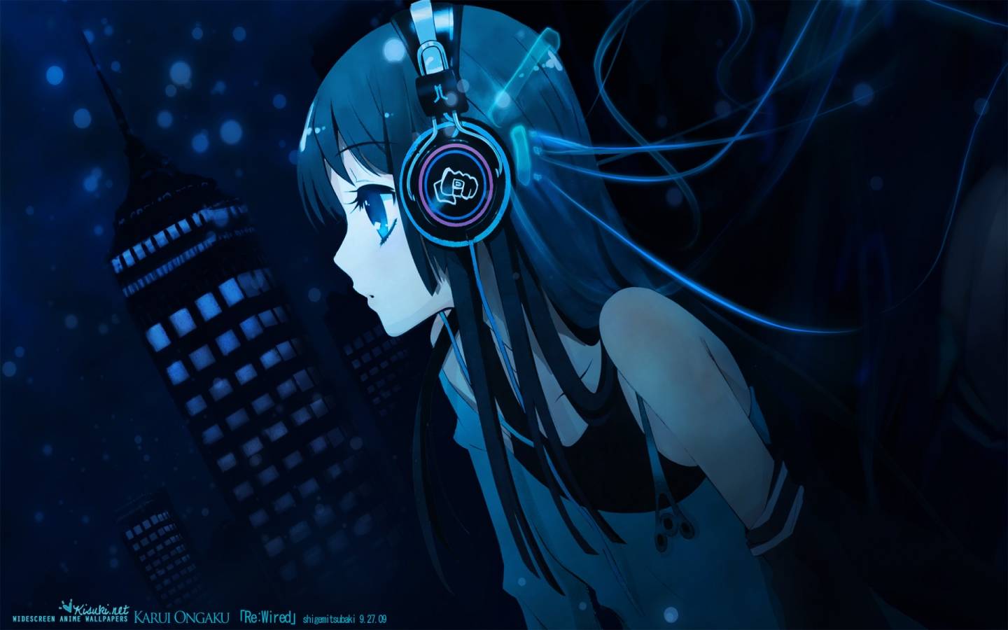 Anime Girl Listening To Music Manga Wallpaper