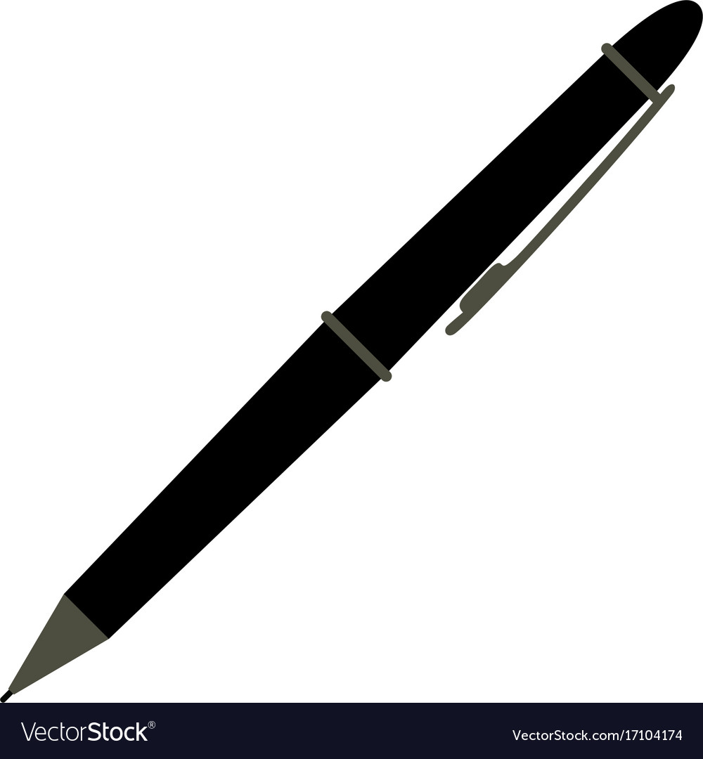 Pen Icon In Black Color And White Background Vector Image